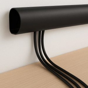 J Channel Cable Organizer Raceway Surface Mount Cord Shield for Wall and Desk