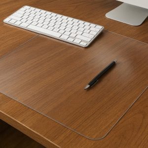 Clear Plastic Desk Protector Pad Transparent PVC Waterproof Writing Blotter for Wooden Tables